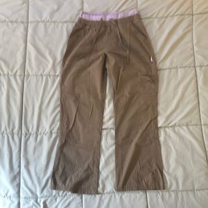 Scrub Pants olive grn drawstring 5-pockets size M